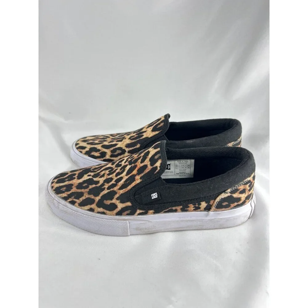 DC Leopard Print Slip-On Shoes